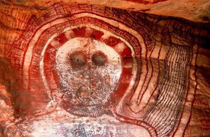 foto de uma pintura rupestre